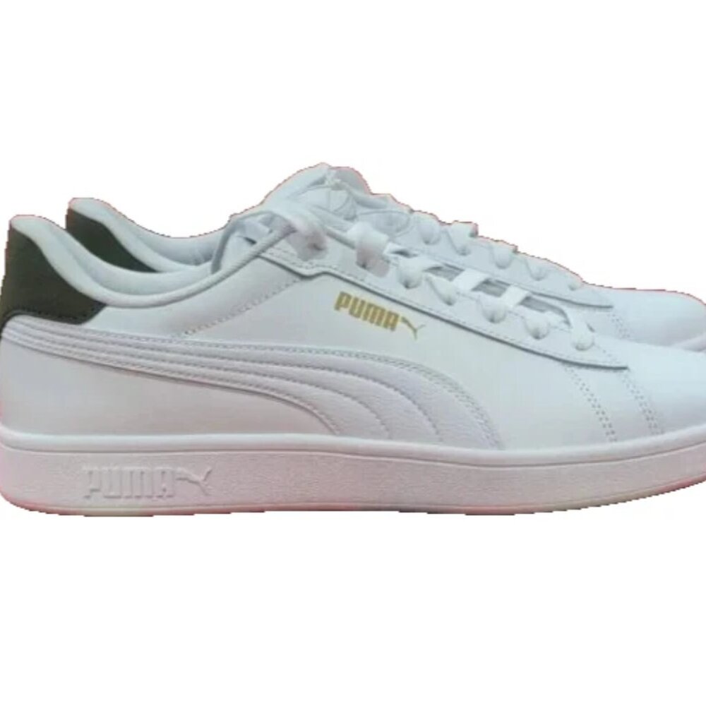 BRAND NEW Puma Ace Court Shoes Mens Size 13 White Green Lace Up Casual 406570 01